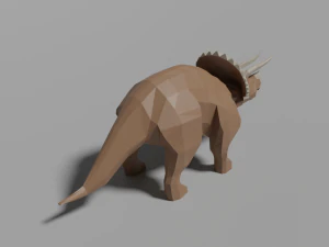low-poly triceratops 3D Model