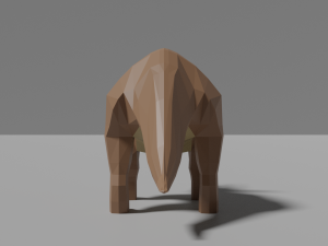low-poly triceratops 3D मॉडल