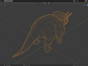 low-poly triceratops 3D मॉडल