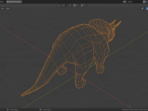 low-poly triceratops 3D Model