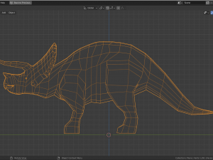 low-poly triceratops 3D मॉडल