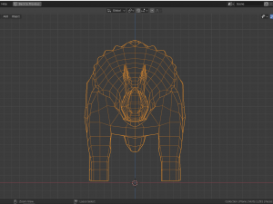 low-poly triceratops 3D मॉडल