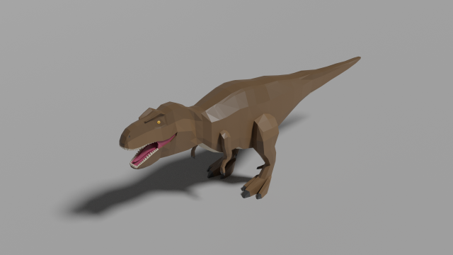 low-poly tyrannosaurus Model 3D .c4d .max .obj .3ds .fbx .stl .blend 