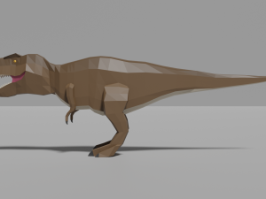 low-poly tyrannosaurus Model 3D