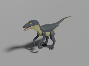 low-poly velociraptor 3D Модель