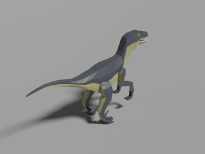 low-poly velociraptor 3Dモデル