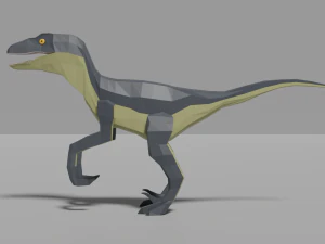 low-poly velociraptor 3D Model