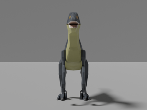 low-poly velociraptor 3Dモデル