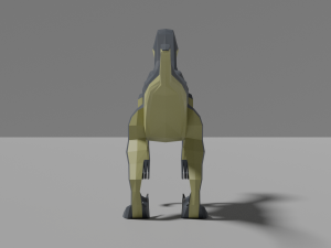 low-poly velociraptor 3Dモデル