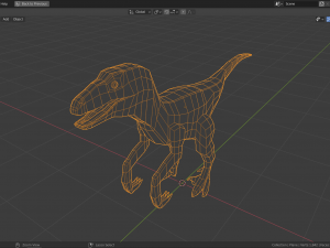 low-poly velociraptor 3Dモデル