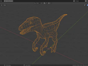 low-poly velociraptor 3D Model
