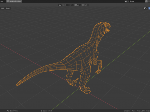 low-poly velociraptor 3Dモデル