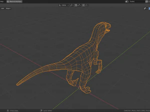 low-poly velociraptor 3D Model