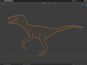 low-poly velociraptor 3Dモデル