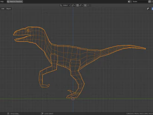 low-poly velociraptor 3D Model