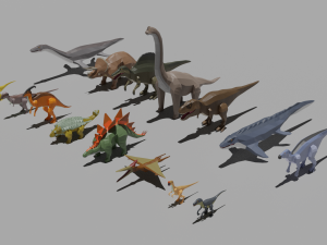 dinosaurs pack 3D Model