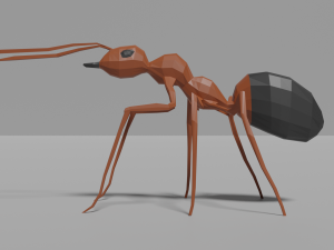 low-poly ant Model 3D