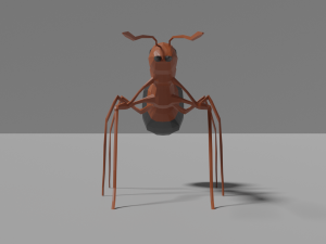 low-poly ant Model 3D