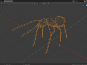 low-poly ant Model 3D