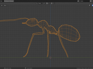 low-poly ant Model 3D