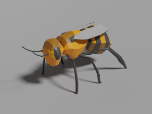 low-poly bee Modello 3D