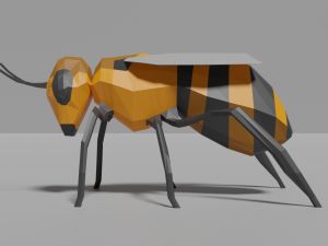 low-poly bee 3D Model