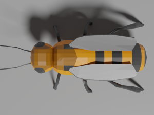 low-poly bee 3D Model