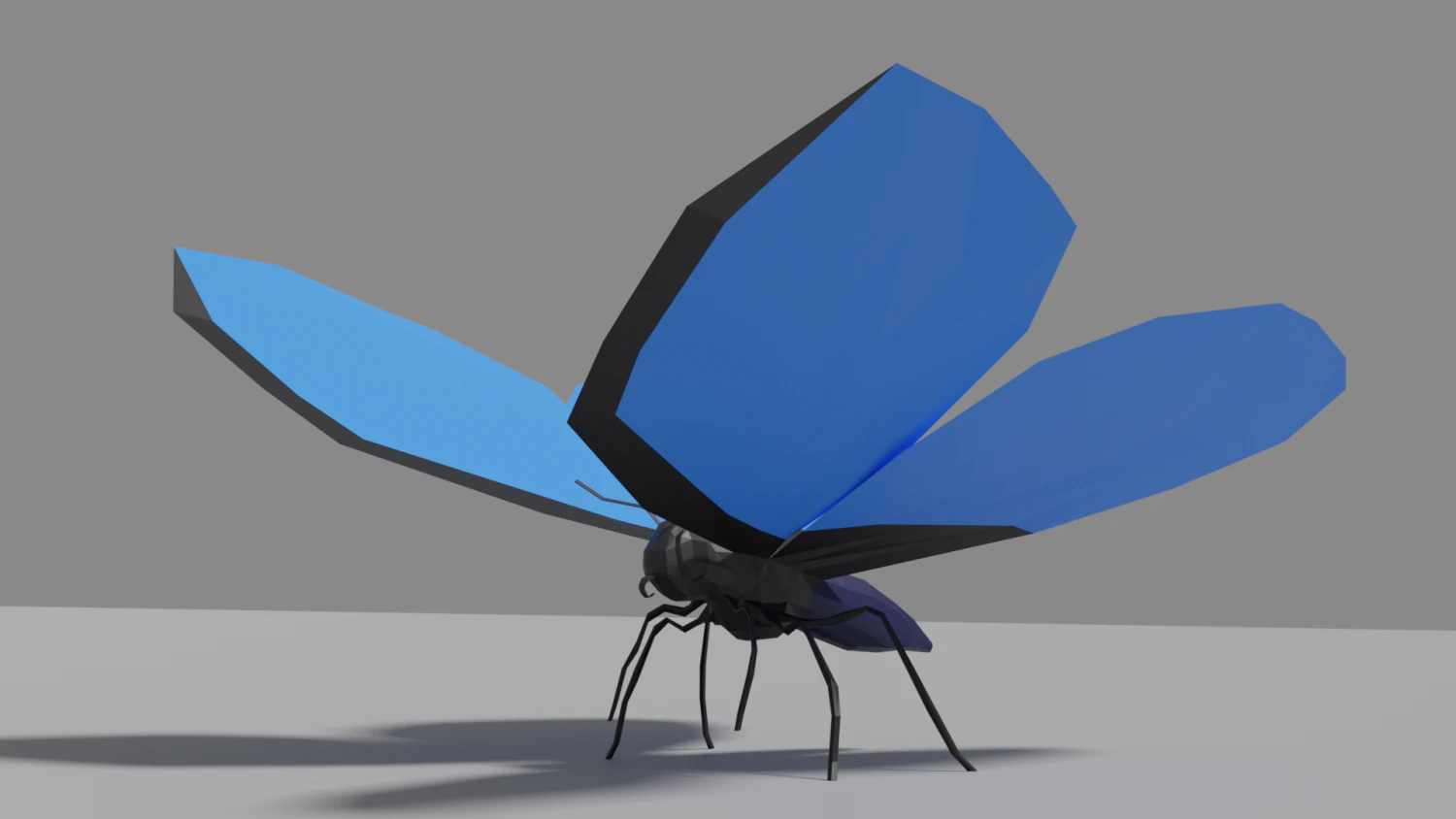 low-poly butterfly 3D Model .c4d .max .obj .3ds .fbx .stl .blend