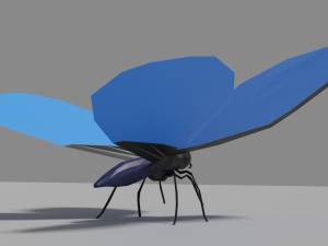 low-poly butterfly 3D मॉडल