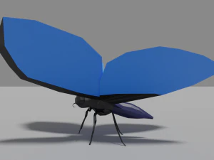 low-poly butterfly 3D Model