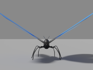 low-poly butterfly 3D मॉडल