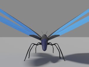 low-poly butterfly 3D मॉडल