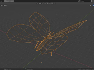 low-poly butterfly 3D Model