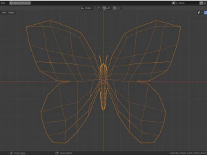 low-poly butterfly 3D Model