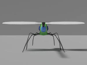 low-poly dragonfly 3D 모델