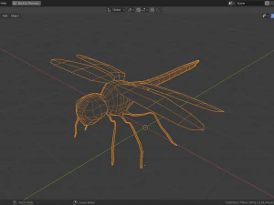 lib&eacute;lula de baja poli Modelo 3D