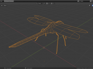 low-poly dragonfly 3D 모델
