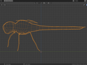 low-poly dragonfly 3D 모델