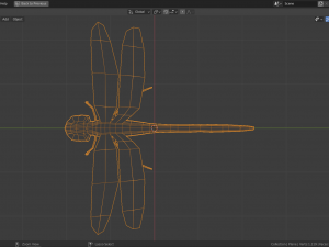 low-poly dragonfly 3D 모델