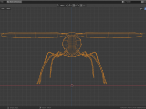 low-poly dragonfly 3D 모델
