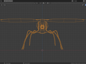 low-poly dragonfly 3D 모델