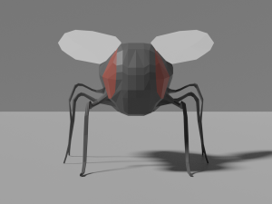 low-poly fly 3D-Modell
