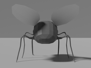 low-poly fly 3D-Modell