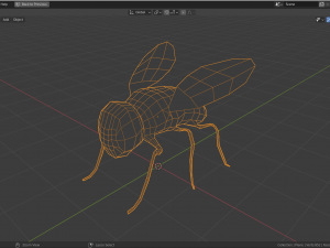 low-poly fly 3D-Modell