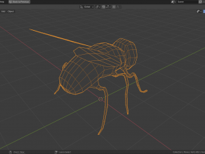 low-poly fly 3D-Modell