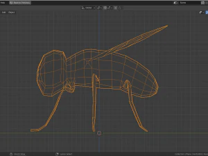 низкополигональная муха 3D Модель