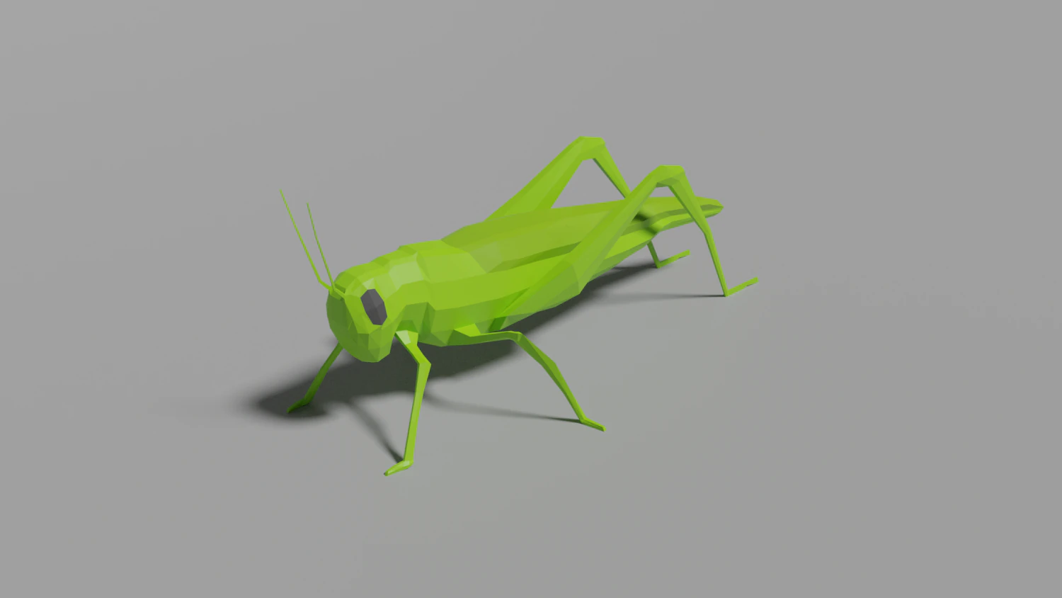 low-poly grasshopper 3D Model .c4d .max .obj .3ds .fbx .stl .blend