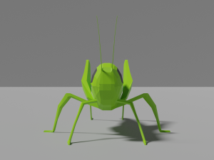 low-poly grasshopper Model 3D
