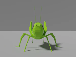 low-poly grasshopper 3D Model