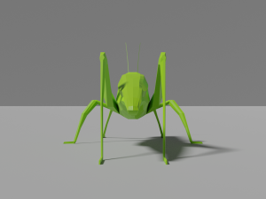 low-poly grasshopper Model 3D